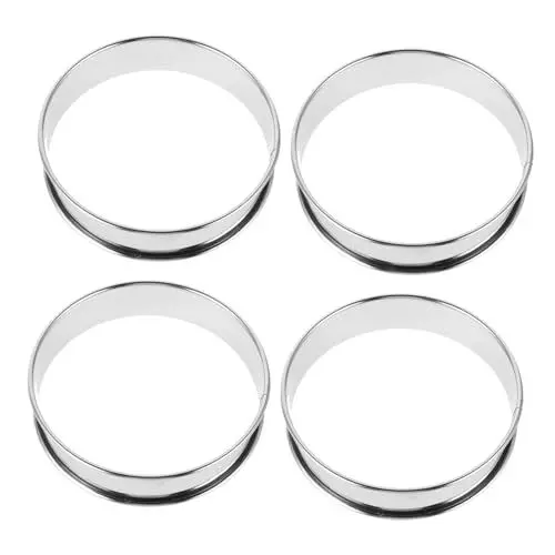 Produktbild: HOLIDYOYO Gebäck Zum Backen 4-teiliges Muffin-Backset Aus Edelstahl Für Kuchenform Backzubehör
