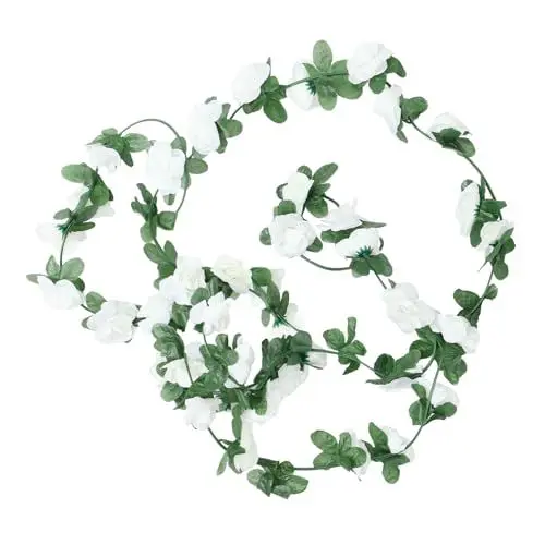 Produktbild: HOLIDYOYO Blumenranken 6 Stück Künstliche Rosenranken Zum Aufhängen Rosengirlande Für Hochzeitsdekoration