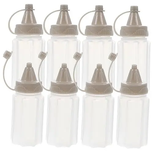 Produktbild: HOLIDYOYO Einfach Zu Verwendendes Gewürz-quetschflaschen-set 8-teilig Saucen-quetschflaschen Für Salatdressing in Der Küche