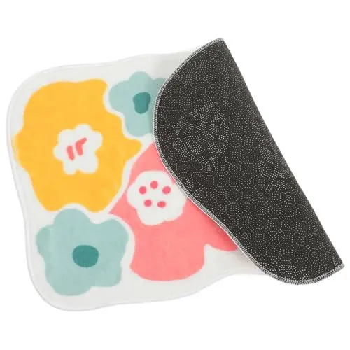 Produktbild: HOLIDYOYO Badezimmermatte Bequemer Bodenteppich Wasserabsorbierender Teppich für das Badezimmer Rutschfester Duschvorleger Teppiche für Schlafzimmerästhetik Badezimmer-Fußmatten Polyester
