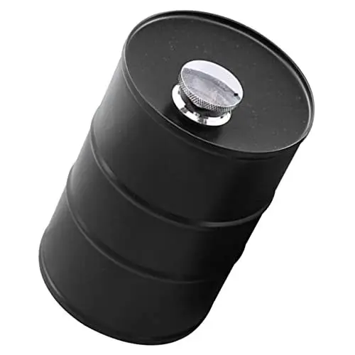 Produktbild: HOLIDYOYO Benzinfass Weinkrug reiseflaschen travel bottle Alkoholbehälter für Picknick Wasserflasche hydro flüssig gießen Camping-Weinbehälter wilde Schnapsflasche Rostfreier Stahl Black
