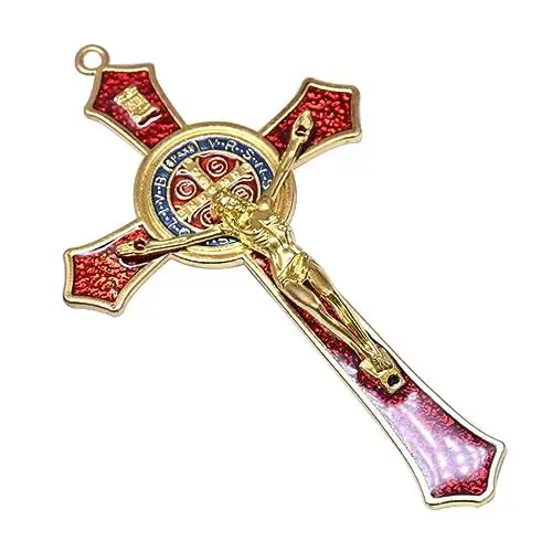 Produktbild: HOLIDYOYO Gebetsschmuck Christliches Kreuz Ornament Vergoldetes Kreuz Religiöses Kreuz Kompakte Desktop-Dekoration