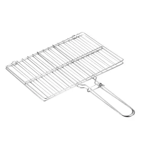 Produktbild: HOLIDYOYO Grillkörbe Aus Edelstahl Fischkorb Mit Griff Für Das Kochen Im Freien BBQ