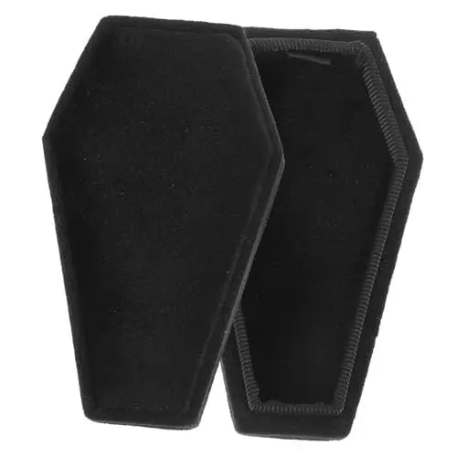 Produktbild: HOLIDYOYO Schmuckschatulle Organizer Für Halsketten Ohrringe Aufbewahrungsbox Kleiner Schmuckhalter Make-up Lippenstift Samtüberzug Schwarz