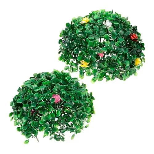 Produktbild: HOLIDYOYO Dekorativer Kunstrasen-Topiary Mit Grünen Blättern Für Deckendekorationen Im Freien