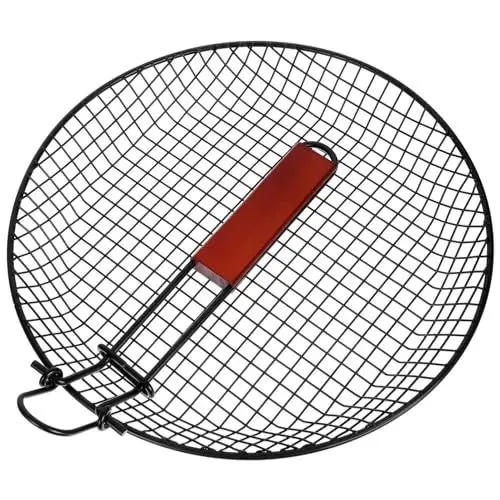Produktbild: HOLIDYOYO Faltbarer Grillkorb Aus Edelstahl Für Gemüse Und Für Bbq Und Camping Große Kapazität Einfach Zu Transportieren Lagern Praktische Lösung Für Outdoor-kochen