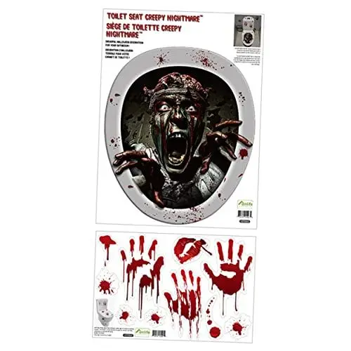 Produktbild: HOLIDYOYO Halloween Kreativaufkleber Set Für Toilettensitz Und Fenster Horrordekoration Für Zuhause Spinnen Und Kürbisse Für Eine Gruselige Atmosphäre 1 Satz Abziehbilder Für