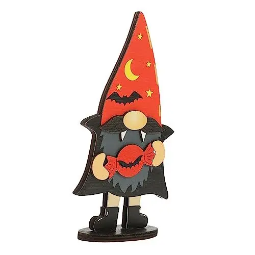 Produktbild: HOLIDYOYO Halloween-gnom Halloween-Plakette Halloween-tischverzierung Halloween-tischschild Zeichen Halloween Gnom Tischschild Halloween-schmuck Tischdekoration Für Halloween-Partys Holz