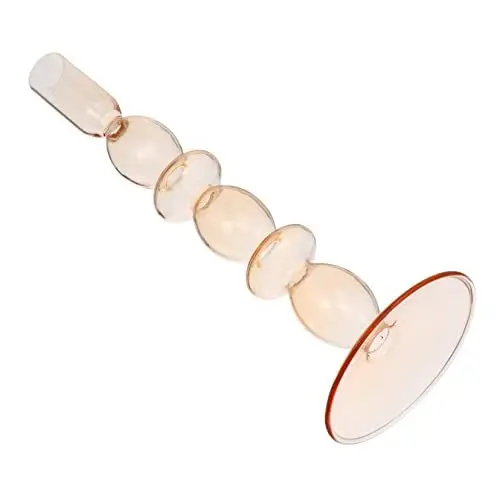 Produktbild: HOLIDYOYO Kegelkerzenhalter Aus Glas Romantischer Hochzeitskerzenständer Kristall-Teelicht-Mittelstücke Stumpenkerzenkandelaber Für Hochzeitsfeiern Esstischdekorationen