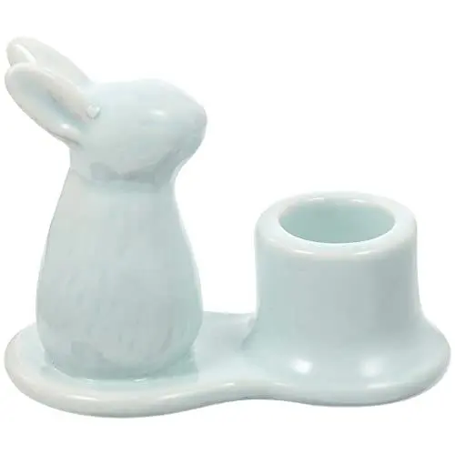Produktbild: HOLIDYOYO Easter Candle Holder Keramischer Hase Dekorativer Teelichthalter Für Gemütliche Abende Für Ostern Und Festliche Anlässe Harmonische Im Zuhause