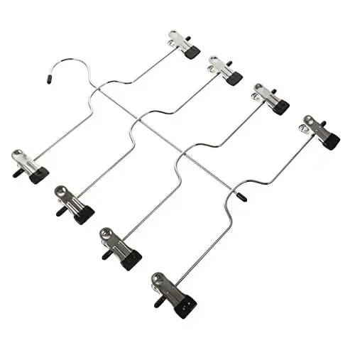 Produktbild: HOLIDYOYO Hosen Kleiderbügel Clip Multi-Layer Rock Kleiderbügel Eisen Metall Kleiderbügel für Socken und Nicht-