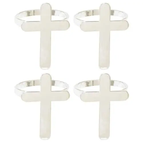 Produktbild: HOLIDYOYO Kreuz-Serviettenringe 4 Stück Religiöser Serviettenring Taufe Serviettenringe Jesus Ostern Serviettenhalter Christliche Gästeservietten Schnalle Für Ostern Religiöse Erstkommunion
