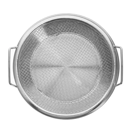 Produktbild: HOLIDYOYO Moderne Edelstahl Brat Lebensmittel Platte Sieb Französisch Frites Servieren Platte Robust Für Haushalt