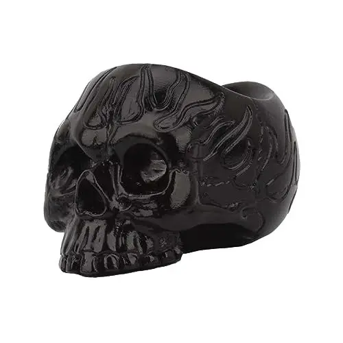 Produktbild: HOLIDYOYO Halloween Skelett Schädel Kerzenhalter Harz Schädel Schmuck Halloween