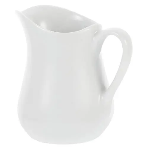 Produktbild: HOLIDYOYO Milchkännchen Aus Keramik Mit Henkel Für Kaffee Milch Milchkännchen 100 Ml Servierkrug Soßenkrug Milchkännchen Aus Weißem Porzellan Milchkännchen Milchkännchen