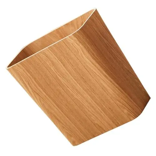 Produktbild: HOLIDYOYO Mülleimer Aus Holz Mit Korb Mülleimer Bad Kompost Küche Mülltonne Gewebte Rattan Kompostbehälter Für Den Innenbereich Für Die Küche Küche Drinnen Khaki Hölzern