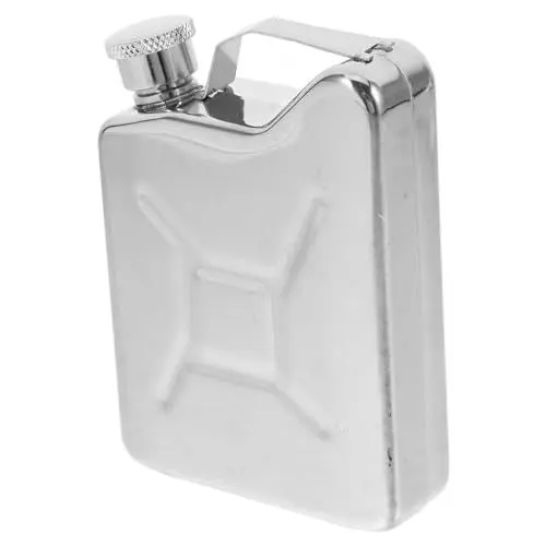 Produktbild: HOLIDYOYO Outdoor Edelstahl Flasche Tragbarer Weinpot Auslaufsicherer Flachmann Für Reisen Camping Festivals Hochwertiger Edelstahl Leicht Und Kompakt