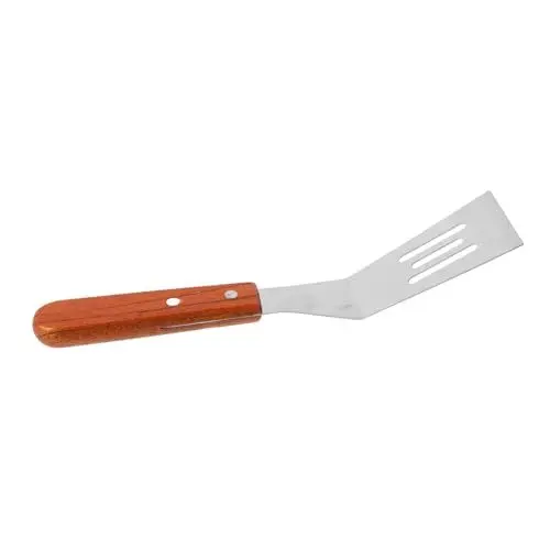 Produktbild: HOLIDYOYO Pfannenwender Steakwender Servierwender Grillspachtel Kochwerkzeug Holzgriff Spatel Bratspatel-Werkzeug Schaufel zum Braten von Lebensmitteln Küchenschaufel Rostfreier Stahl Brown