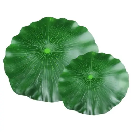 Produktbild: HOLIDYOYO 2 Stücke Künstliche Blätter Teich Decor Gefälschte Pflanzen Schwimm Lily Pads Wohnkultur