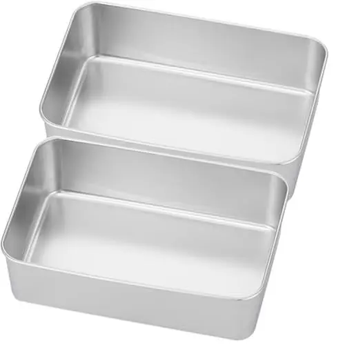 Produktbild: HOLIDYOYO Kastenformen Zum Backen Von Brot Edelstahl Große Rechteckige Form Antihaftbeschichtung Für Kuchen Tiramisu