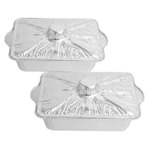 Produktbild: HOLIDYOYO Folientopf Zur Lebensmittelaufbewahrung Abgedeckte Aluminium-backform Mehrzweck-kochtopf Für Camping