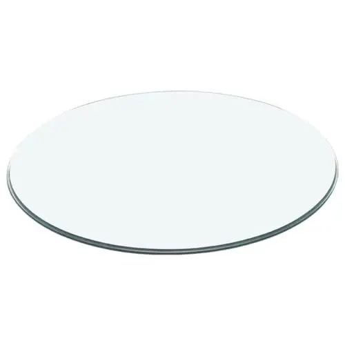 Produktbild: HOLIDYOYO Runde Glastischplatte – Verdickte Runde Glastischplatte Tischschutzhülle Ersatz Polierte Kante Glastischoberfläche 42 cm