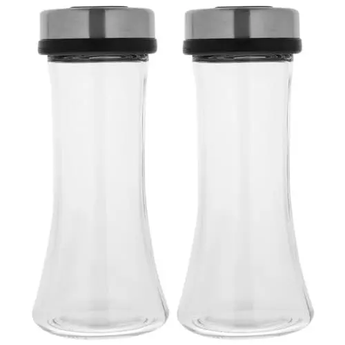Produktbild: HOLIDYOYO 2stücke Edelstahl Salzstreuer Mit Verstellbarem Ausgießer Gewürzspender Für Salz Und Pfeffer Für Küche Und Grill Moderne Aufbewahrungslösung Für Gewürze
