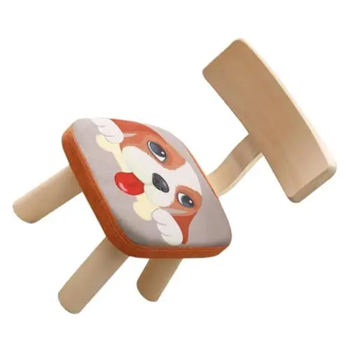 Produktbild: HOLIDYOYO Sessel Kinder Rückenhocker Kinder Rückenstuhl Kindergarten Kinderhocker Kleinkinder Rückenhocker Kinder Rückenhocker Aus Holz Kinder Anti Fall Stuhl Rückenstuhl Für Kinder
