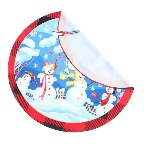 Produktbild: HOLIDYOYO Weihnachtsbaumrock Als Innen- Und Außendekoration Weihnachtsbaumröcke Weihnachtsbaumrock Aus Stoff Weihnachten Unter Baumrock Runder Weihnachtsbaumrock Winterbaum Gebürstetes Tuch