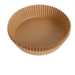 Produktbild: HolKitchen® 100er Set Backpapier für Heißluftfritteuse, 20 cm Breite, Airfryer Backpapier Antihaft, Wasserdicht, Ölfest, Einwegschalen, Zubehör für Heißluftfritteusen (Rund 100 Stück)