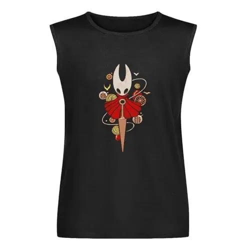 Produktbild: Hollow Knight Silksong Video Game Sleeveless T-Shirt Black Unisex Mens Vest Tank Tops Tee S