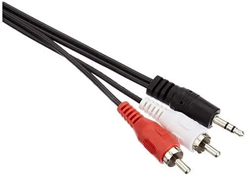 Produktbild: HOLLYWOOD Audio Adapterkabel 5m | 3,5mm Klinkenstecker auf 2x Cinch-Stecker | AUX-Kabel Stereo | Verbindungskabel für Lautsprecher Verstärker Hifi Anlage