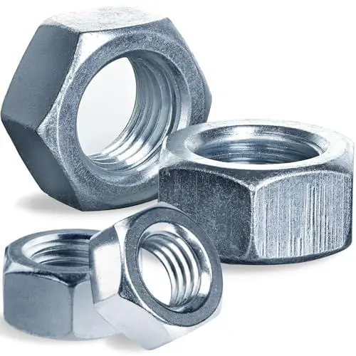 Produktbild: 120 Stück Sechskantmutter M6, HOLMOL DIN934 M6 Muttern, Verzinkt Stahl Muttern für M6 Schrauben, 6MM Muttern Set, Schraubenmutter mit Metrischem Regelgewinde