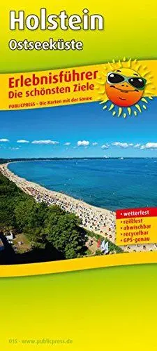 Produktbild: Holstein - Ostseeküste: Erlebnisführer mit Informationen zu Freizeiteinrichtungen auf der Kartenrückseite, wetterfest, reissfest, abwischbar, ... Wetterfest, reißfest, abwischbar, recycelbar