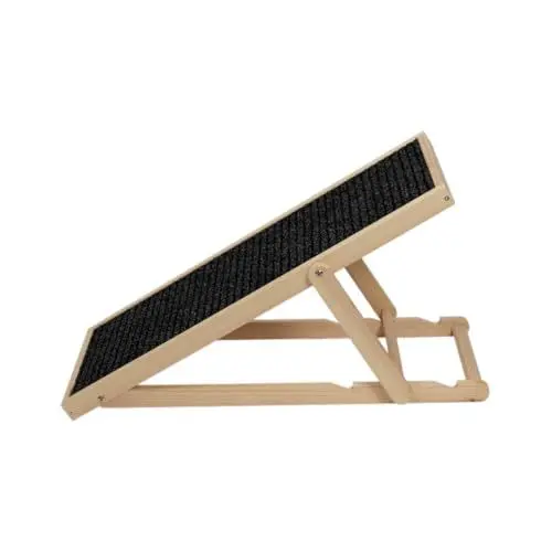 Produktbild: Holtaz Hunderampe Katzen Rampe Hundetreppe für Bett oder Sofa Klappbar aus Holz Petwalk Hundeleiter Auffahrrampe für Haustiere mit Anti-rutsch Einsatz Kiefer