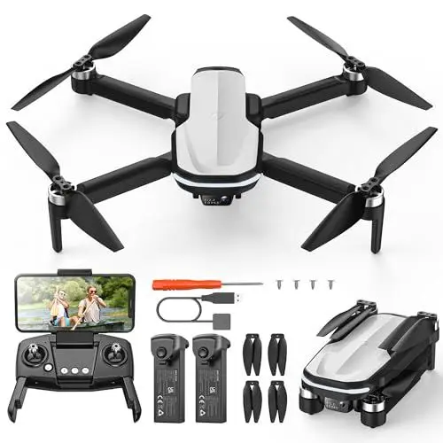 Produktbild: Holy Stone HS280D Drohne mit Kamera 1080P, RC Faltbare FPV Drone mit 2 Akkus Lange Flugzeit,Bürstenloser Motor,Gestensteuerung,Kameradrohnen outdoor komplettset Quadrocopter für Kinder Anfänger,C0