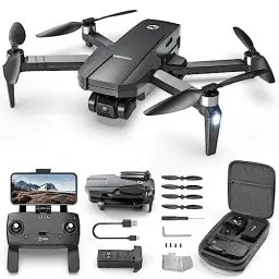 Produktbild: Holy Stone HS720R GPS Drohne mit 3 Axis Gimbal 4K EIS Kamera, 3KM große Reichweite 5G Übertragung, Bürstenloser Motor, Follow-Me, Auto Rückkehr, 26 Min. Flugzeit RC Quadcopter für Anfänger Erwachsene