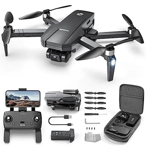 Produktbild: Holy Stone HS720R GPS Drohne mit 3 Axis Gimbal 4K EIS Kamera, 3KM große Reichweite 5G Übertragung, Bürstenloser Motor, Follow-Me, Auto Rückkehr, 26 Min. Flugzeit RC Quadcopter für Anfänger Erwachsene