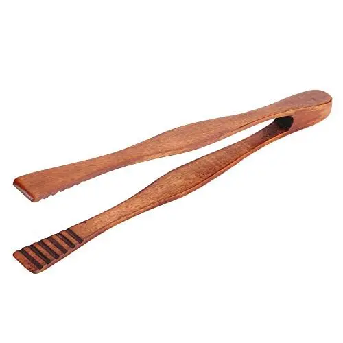 Produktbild: Holz BBQ Clip, Holz Grillzangen Buffet Zange Holz Toastzange Küchenzange Brotclip Grillclip Essenszange Teezange für Küche Camping Grill Buffet Restaurant
