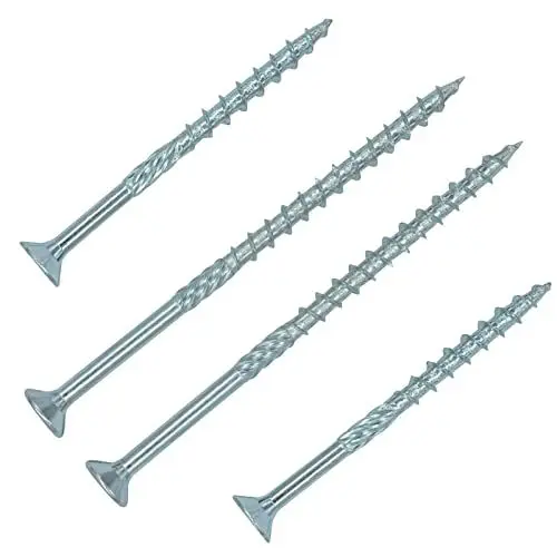 Produktbild: Holzbauschrauben mit Senkkopf - 6x60 mm - 4 Stück - T30 - Stahl galv. verzinkt - kopfverstärkt - SC-Normteile
