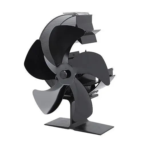 Produktbild: Holzbrennerventilator, Nicht Elektrischer Holzofenventilator, Extrem Leise Zum Eisfischen (BLACK)