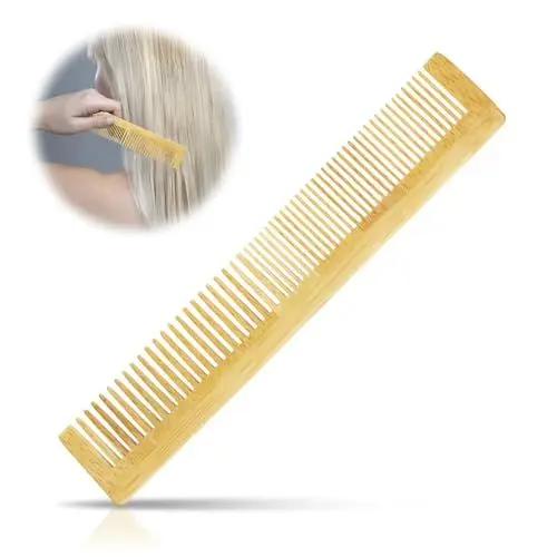 Produktbild: Holzkamm, Holzkamm für Lockigen, 1 feine Zähne Kamm,Haarkamm aus Holz,Universal-Kamm für jeden Haartyp (Männer & Frauen), Frau Kamm, Mann Kamm, Haar-Produkte, Reise-Produkte,Aus Natürlichem Bambus