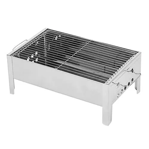 Produktbild: Holzkohlegrill Edelstahl | Picknickgrill | Campinggrill Holzkohle Klappbar | Klappgrill Outdoor BBQ Grills, Grillrost Rostfrei, Abnehmbare Grill Für Outdoor Camping Picknick