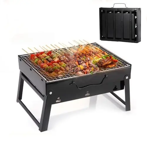 Produktbild: Holzkohlegrill Klein Tragbarer, WDKXCN Mini Grill, Campinggrill für Outdoor Camping, Klappgrill für Outdoor Garten Party, Abnehmbare BBQ Grills, Picknickgrill für Picknick, Terrasse, Camping, Reisen