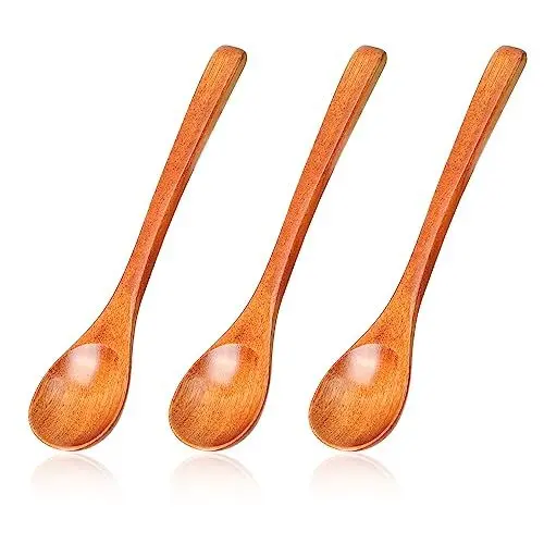 Produktbild: Holzlöffel 3 Stück Suppenlöffel Langgriff Küchenutensilien Holz Japanischen Stil Löffel Holz zum Essen Mischen Rühren Kochen Wooden Spoon für Zuhause, Küche, Party, Restaurant