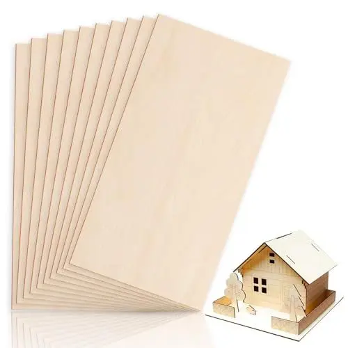 Produktbild: Holzplatten zum Basteln, 200x100x2mm Sperrholzplatte Dünnes Balsaholz Platten Rechteckige Unbehandelte Holzstücke Sperrholz-Platten für DIY Holzarbeiten Gemälde Deko