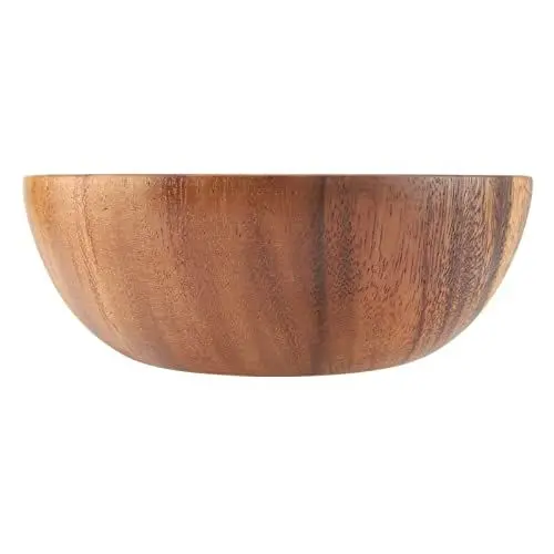 Produktbild: Holzschalen, Salatschüssel aus Holz, Servierschüssel aus Holz, Massive Holzschüssel, Holzschüssel für Salat, Suppe, Reis, Nudeln (20 * 7cm)