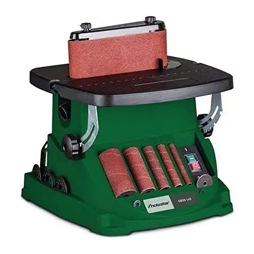 Produktbild: Holzstar Oszillierende Spindel- und Bandschleifmaschine OBSS 100 (Bandschleifen & Spindelschleifen in 1 Gerät) 5903501