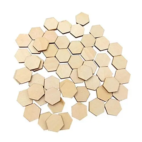 Produktbild: Holzwürfel 200 15 mm unlackierte -Sechskantscheiben natürlichem blankem, Sechskant-Scheiben, Ausschnitte für Hochzeitsuntersetzer, Malerei, Beizen, Basteln, Dekoration Holzklötze