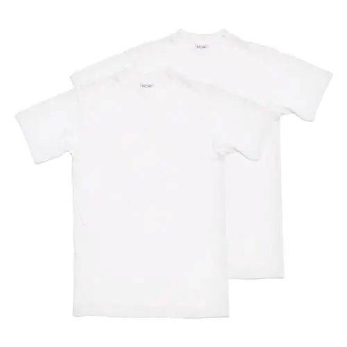 Produktbild: HOM Herren T-Shirt Crew Neck 2er Pack - Tee Shirt Harro New, Kurzarm, Rundhals, einfarbig Weiß S
